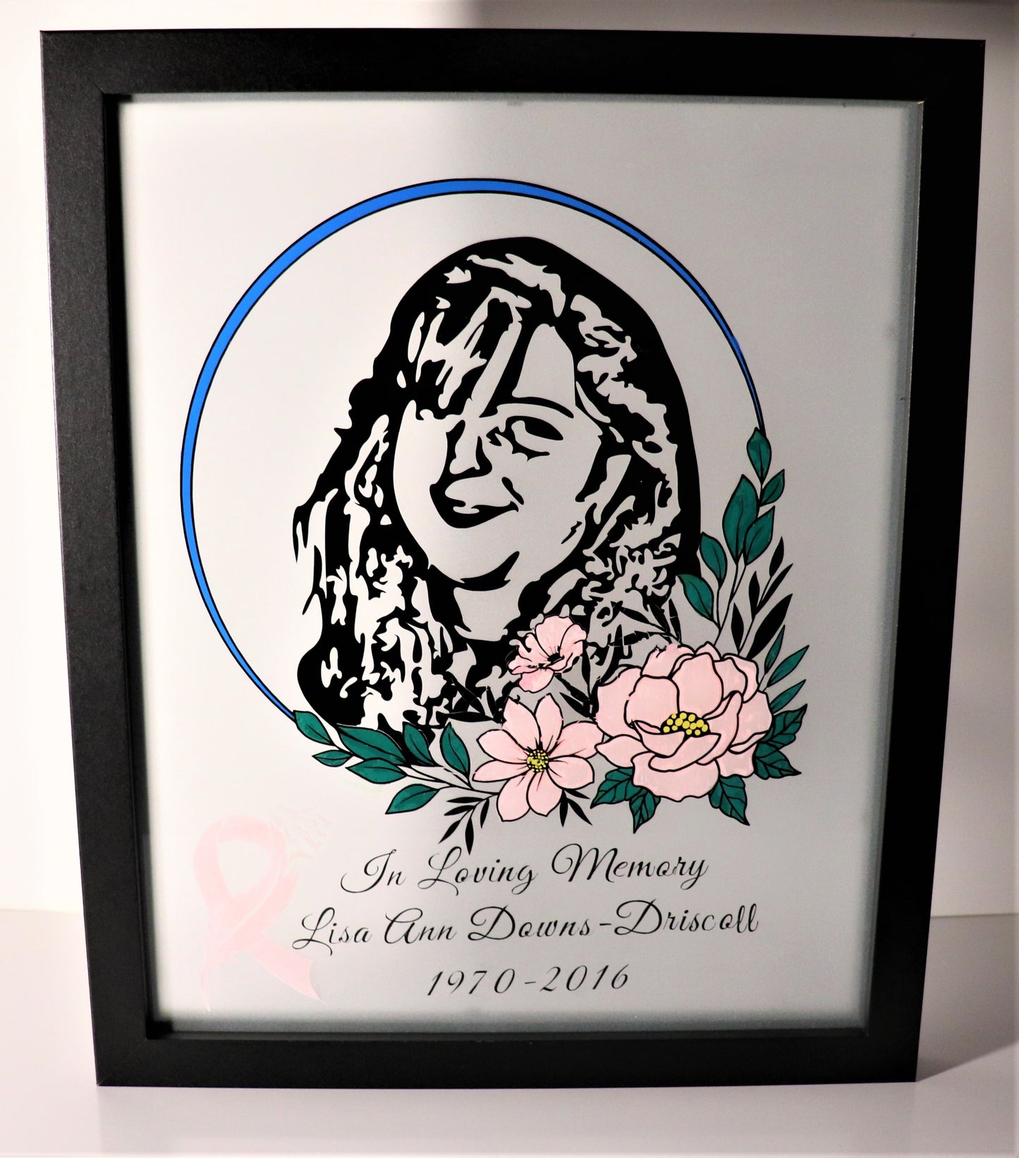 Flower Personalized Memorial Keepsake Frame